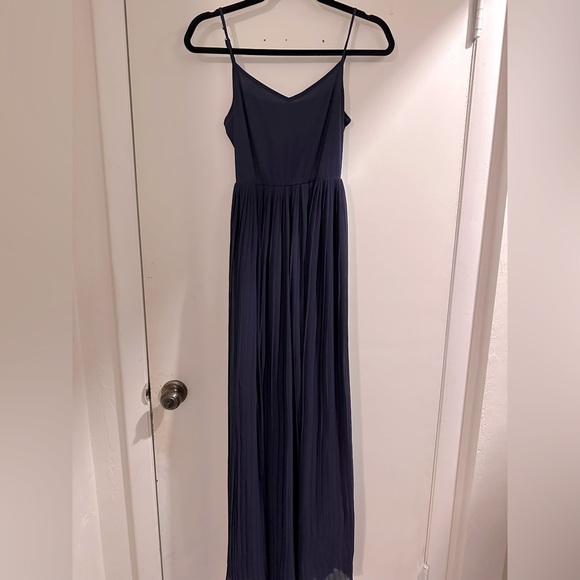 H&M maxi dress navy with lace cover - Picture 1 of 8